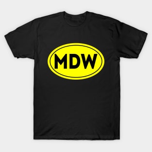 MDW Airport Code Chicago Midway International Airport USA T-Shirt